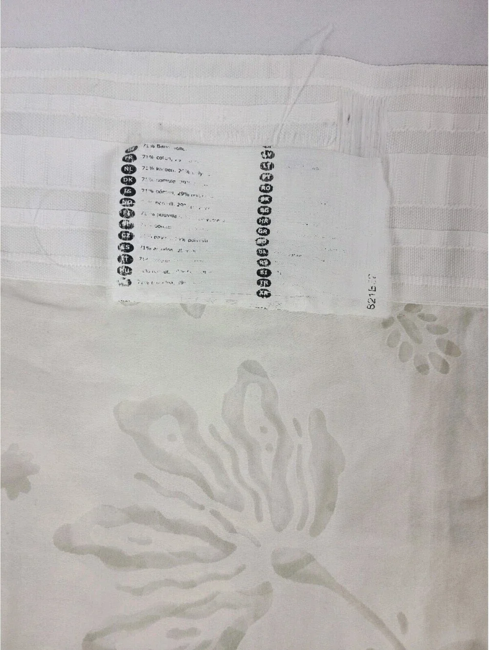 Ikea Borghild White Floral Sheer Curtains